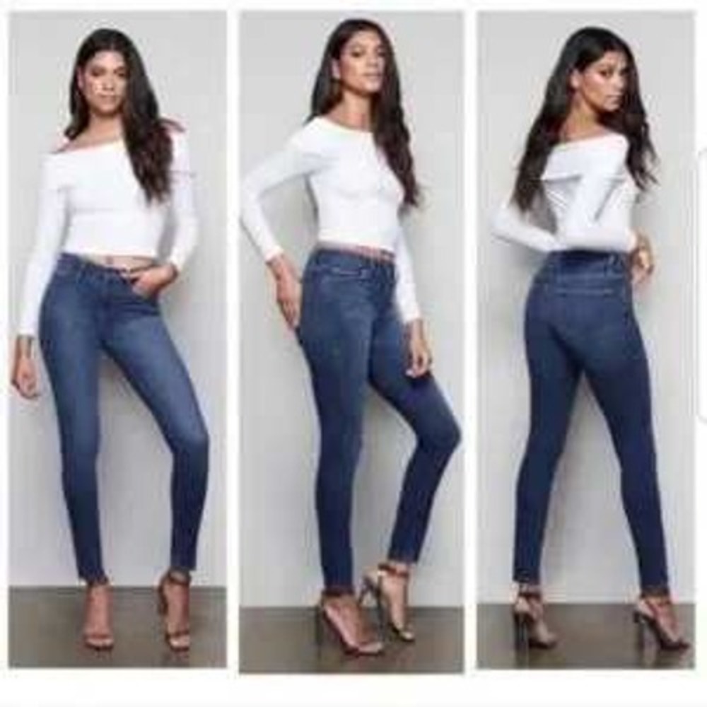 Good American Good Legs‎ High Rise Skinny Jeans Women Size 31x30 Med. Wash Denim